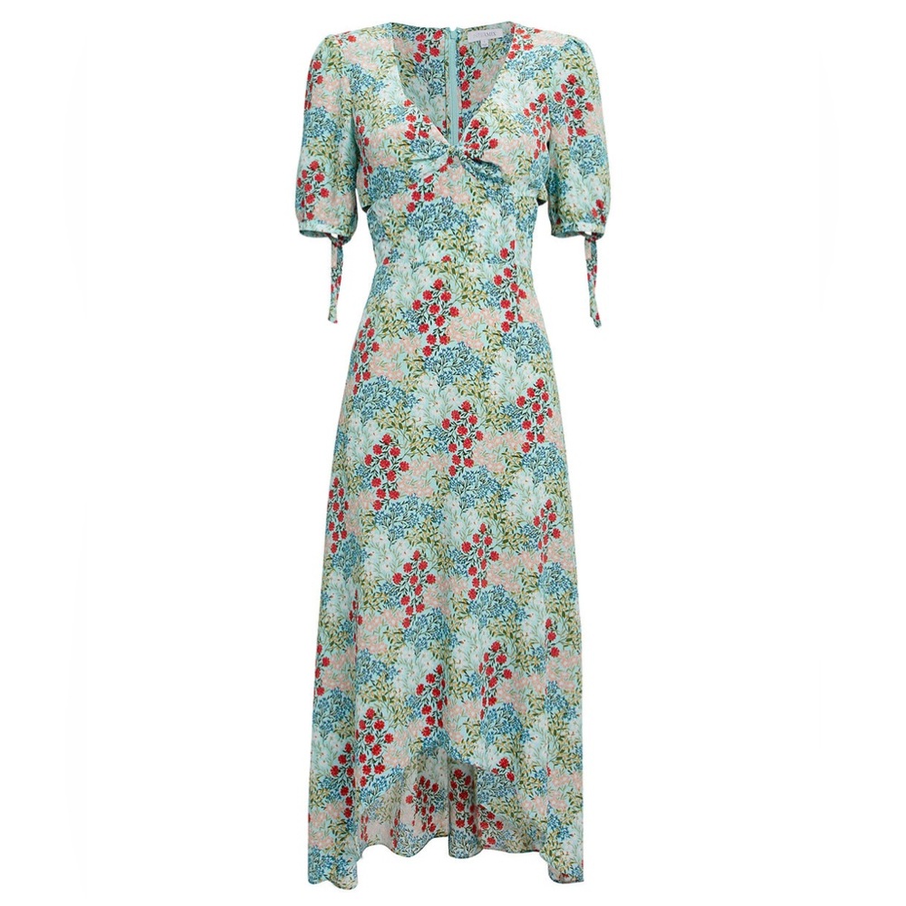 INTERMIX Nessa Silk Floral High-Low Dress Size 2